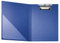 Original Falken Premium Klemmbrett-Mappe. Made in Germany. Mit stabilem Pappkern und Kunststoffbezug außen und innen für DIN A4 mit Tasche im Vorderdeckel mit Stiftehalter blau