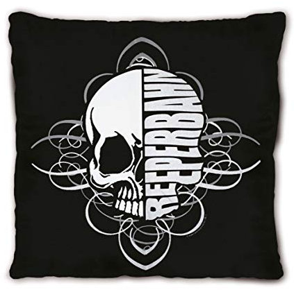 Fan-O-Menal Zierkissen Kissen Dekokissen mit Druck REEPERBAHN Totenkopf Skull SCHÄDEL NEU (09128) Hamburg St. Pauli