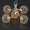 hellum LED Lichterkette mit Metallbällen silber 20 LED warmweiß, 475cm Lichtlänge, Indoor, Transformator, 5m Zuleitung, 576559