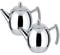Silver Teapot Cafetiere in Stainless Steel with Large Capacity Infuser Filter (1L)