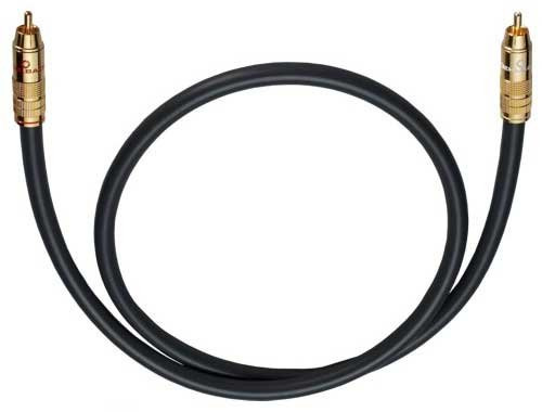 Oehlbach NF 214 Sub Subwoofer Mono-Cinch-Kabel (1 x Cinch auf 1 x Cinch, versilberter Innenleiter) anthrazit 10 m