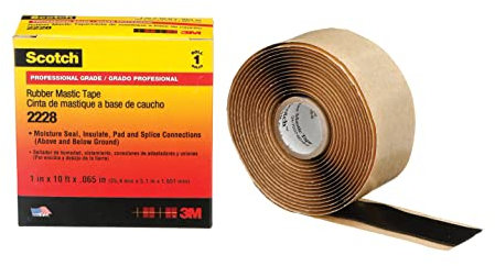 3M 2228 Scotch - Cinta eléctrica para sellado antihumedad (2,5 cm x 3 m x 16 mm).