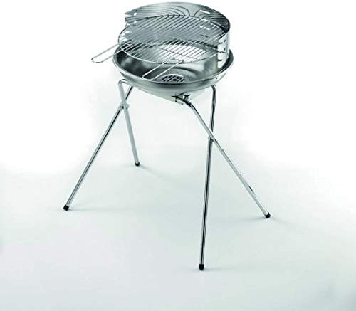 Barbecue inox - rond - D: 44 cm - 82 cm