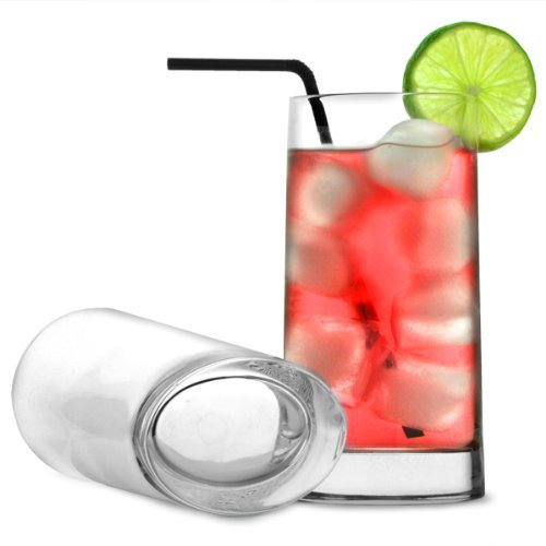 Luigi Bormioli Veronese Oval Base Hiball Tumblers 15.1oz / 430ml - Set of 6 | 43cl Glasses, SON.hyx Crystal Glassware from