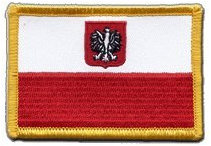 Aufnäher Patch Flagge Polen Mir Adler - 8 x 6 cm