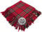 Tartanista - Herren Fly Plaids für Kilt - mit Brosche - Royal Stewart