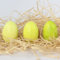 Ei Osterei, echte ausgeblasene Gänseeier für Osternest Ostern, 12er Box, sortiert in 3 verschiedenen Farbtönen, grün