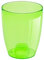 Coubi Orchid fioriera in plastica per orchidee verde trasparente 13,2 (lunghezza) x 13,2 (larghezza) x 16 (altezza) cm