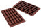 Silikomart 26.129.77.0065 SF129 Moule pour Chocolat et Glace Forme Bûche Taille Mini 30 Cavités Silicone Marron