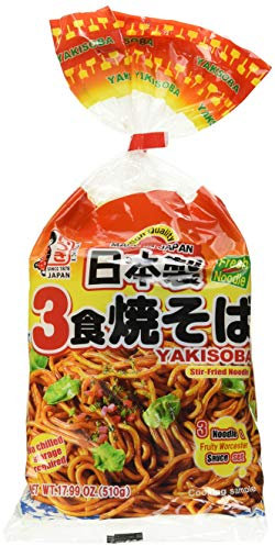Itsuki Kaigaiyo Shoku Yakisoba Japanese Noodle Ramen (with Sauce) 510g x3 (9 Servings)