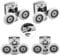 MultiWare Shower Door Wheels 23mm Shower Door Rollers 4pcs (2 top+2 Buttom)