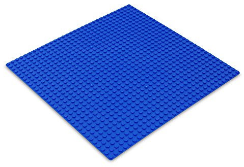 Katara 1672 - Platte Bauplatte 100% Kompatibel Lego, Sluban, Papimax, Q-Bricks, 25,5cm x 25,5cm / 32x32 Pins, Blau