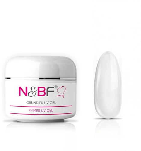 NAILS FACTORY | UV Grundiergel mittelviskos 15ml | Haftgel Transparent für starke Haftung | Made in Germany | Basegel zur Grundierung des Naturnagels | Primergel selbstglättend säurefrei