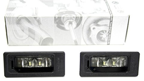 Original VW LED Kennzeichen Leuchten Golf 6 + Plus Passat Touareg Sharan Tiguan Kennzeichenbeleuchtung