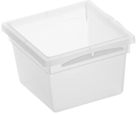 Rotho Basic modulare Ordnungsbox 8x8 cm für Schubladen, Kunststoff (PP) BPA-frei, transparent, (8,0 x 8,0 x 5,0 cm)