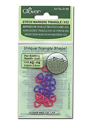 Clover Stitch Markers Triangle (XS), Other, Multicoloured, 2.5 x 8.35 x 14.95 cm