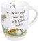 Könitz K1111030781 Kaffeebecher Rate mal, wie lieb ich Dich hab!Becher Porzellan 12 x 8 x 10.3 cm, Mehrfarbig