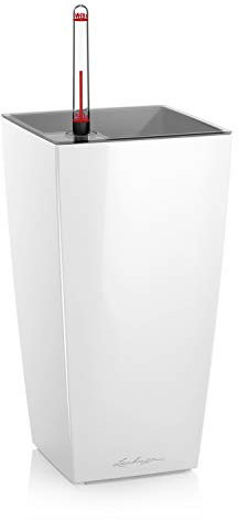 Lechuza 18050 - Maceta Maxi Cubi Premium 14 Kit Completo, Color Blanco (14 x 14 x 26)