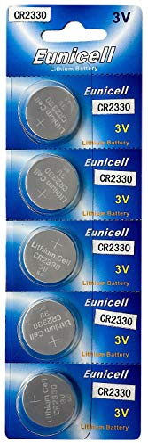 EUNICELL CR2330 DL2330 BR2330 3V Lithium, 5 Knopfzellen für Geräte Vorrat | 5 EUNICELL CR2330 Lithium-Batterien mit 3V für kompatible Fernbedienungen, Sensoren, Waagen.