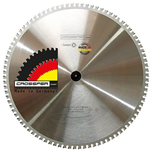 Metall Kreissägeblatt 355x25,4 Z80 WWF Wechselzahn für Dry-Cutter, Kappsägen, JEPSON, Kaltkreissägen, MAKITA, Metall Handkreissägen. Spezialsägeblatt für Eisen sowie nicht-/niedrig legiertem Stahl. Auch geeignet für andere NE-Metalle.