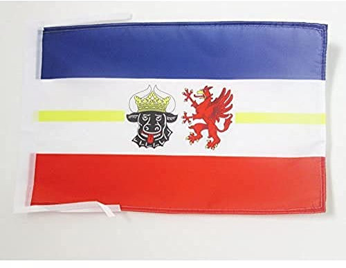 AZ FLAG - Flagge Mecklenburg-Vorpommern - 45x30 cm Mit Kordel - Mecklenburg-Vorpommern Fahne 30 x 45 Cm - Flaggen