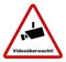 kleberio® 1 Selbstklebende Aufkleber Videoüberwachung - Achtung Videoüberwachung - 5 x 4,5 cm Hinweisschild Warnschild Kameraüberwachung Alarmanlage alarmgesichert Privatgrundstück verboten