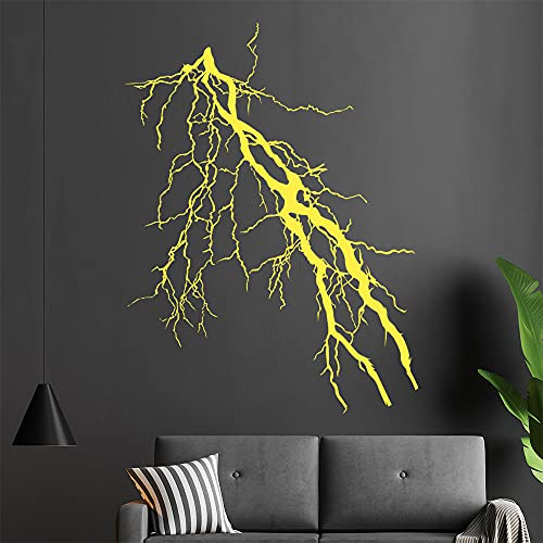 KIWISTAR Blitz Unwetter Wandtattoo in 6 Größen - Wandaufkleber Wall Sticker - Dekoration, Küche, Wohnzimmer, Schlafzimmer, Badezimmer