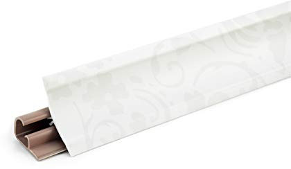 DQ-PP 3m WINKELLEISTE | Arabeske Weiss | 23 x 23mm | PVC | GRATIS Schrauben | Küchenleiste Arbeitsplatte Abschlussleiste Leiste Küche Küchenabschlussleiste Wandabschlussleiste Tischplattenleisten