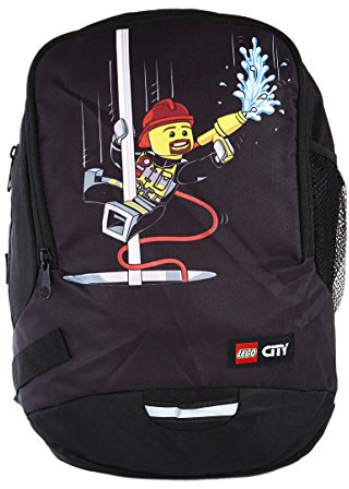 Lego Vline City Fire Schulrucksack, 40 cm, 17 liters, Schwarz (Negro)
