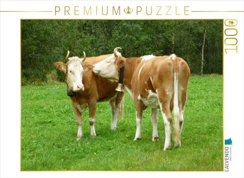 CALVENDO Puzzle Kuh Liebe | 1000 Teile Lege-Größe 64 x 48 cm Foto-Puzzle für glückliche Stunden
