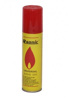 Rsonic Universal Butan Feuerzeuggas (100ml) - Mit Steck Adaptern zum Nachfüllen von Feuerzeugen