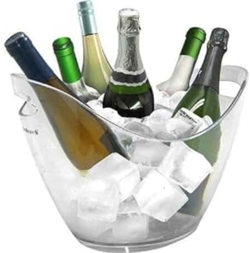 VB VIN BOUQUET Portaghiaccio Trasparente per 6 Bottiglie, 35 cm