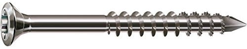 SPAX 0467000450703 Lot de 100 vis de façade en acier inoxydable A2, 4,5 x 700 mm, T-STAR Plus, très petite tête fraisée bombée, filetage partiel, pointe CUT