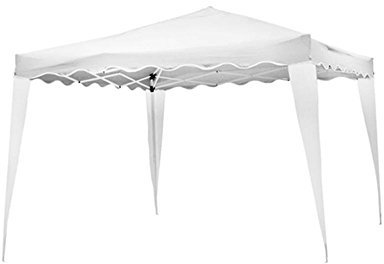 GAZEBO RICHIUDIBILE 3X3 Mt POLYESTERE PADIGLIONE AUTOMATICO IMPERMEABILE A FISARMONICA COLORE BIANCO CON SACCA CON TELO DI COPERTURA