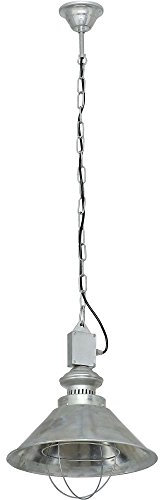 Pendelleuchte Industrie Zink Optik Loft Lampe Vintage Hängelampe 1x E27 bis 60Watt 230V Esszimmer Wohnzimmer Esstischleuchte Beleuchtung innen