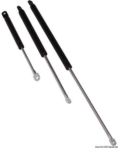 Osculati Gasdruckfeder aus VA-Stahl, poliert 355 mm 18 kg