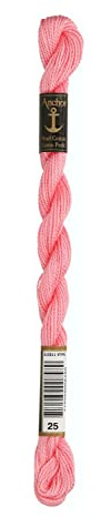 Anchor pearl thread, embroidery thread, Cotton, 00025 Rose Dunkel, rose dunkel