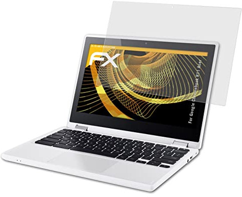 atFoliX Panzerfolie kompatibel mit Google Chromebook R11 Acer Schutzfolie, entspiegelnde und stoßdämpfende FX Folie (2X)
