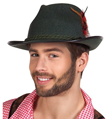 Party Discount NEU Hut Tirol, dunkelgrün mit Feder