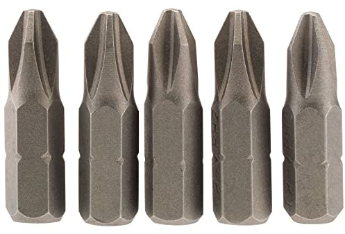 Draper 64018 No.2 1/4 Hex Cross Slot Insert Bit 25mm Long (5 Piece)