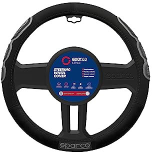 Sparco Lenkradbezug Sport 1 Schwarz / Grau, 38 x 38 x 4 cm