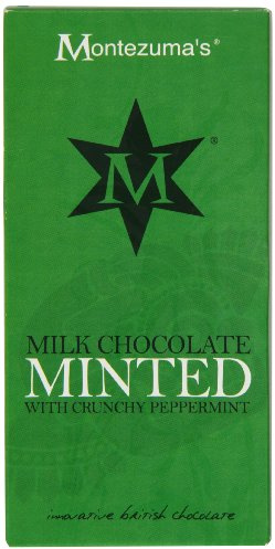 Montezuma's Minted Milk Chocolate with Crunchy Peppermint 100 g (Pack of 4)