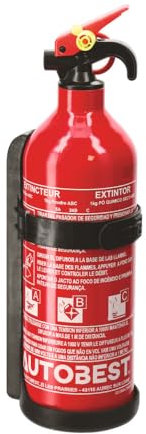 Autobest Extincteur 1kg à Poudre ABC Classes de Feux