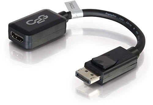 C2G DisplayPort Male to HDMI Female Adapter Black, DisplayPort Compatible with Apple Cinema Displays, Microsoft, Dell, HP, Intel, ASUS, Alienware, Lenovo and More