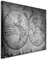 50x70cm Wandbild Fotoleinwand Bild in Schwarz Weiss Vintage Weltkarte 1733