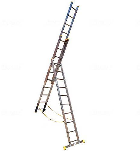10 Rung 3 Section Stair Combi-All-in-One Extension Ladder, Step Ladder & Free Standing Ladders