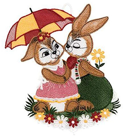 Goebel Ostern Frühlingsregen - Stickbild Bunt