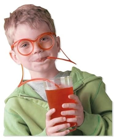 Paille en forme de lunettes