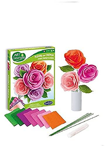 Sentosphère - 3902001 - Kit d'Activité - Fleurs en Crépon Bouquet Champêtre