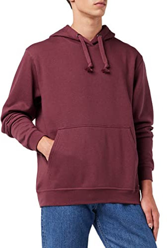 CliQue Herren Basic Kapuzenpullover, Rot (Burgunderrot), S